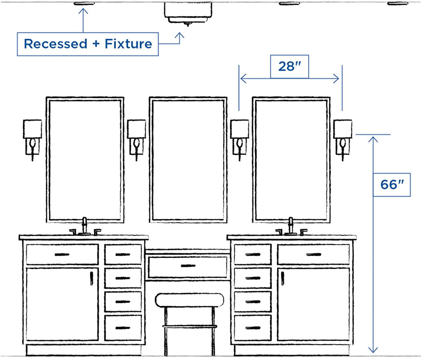 Briarwood Collection 2-Light Ceiling Light, Flush Mount Ceiling Light Fixture for Interior Kitchen Lights, Hallway, Bedroom, Living Room, 12-Inch by 6-Inch, Graphite