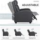Modern Recliner Chair Padded Seat Pu Leather for Living Room Single Sofa Recliner Seat Club Chair Home Theater Seating (Black)