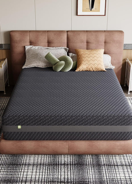 10-Inch Medium Firm Gel Memory Foam Mattress with Body Contouring and High-Density Core Support, Infused with Green Tea, Conveniently Delivered in a Box