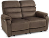 61.6'' Wall Hugger Power Loveseat Recliner, Reclining Loveseat with Adjustable Headrest, USB Charge Ports, Wood Legs for Living Room, Rvs, Small Spaces, Fabric ST258M1 (Loveseat, Coffee)