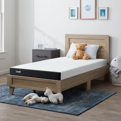 5 Inch Memory Foam Mattress – Low Profile - Firm Feel - Infused with Bamboo Charcoal and Gel - Bed in a Box - Temperature Regulating - Breathable - Twin Size