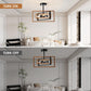 Ceiling Light,3-Light Industrial Flush Mount Ceiling Light,Rotatable Metal Frame Ceiling Light Fixture, Farmhouse Kitchen Lighting Fixtures Ceiling,Dining Room Light Fixture,Living Room,Bedroom