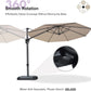 10 Feet Patio Umbrella Outdoor Cantilever round Umbrella Aluminum Offset Umbrella with 360-Degree Rotation for Garden Deck Pool Patio, Beige