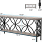 Sofa Table, 70.9 Inch Industrial behind Couch Table with Storage Shelves, Narrow Long Console Table for Entryway, Living Room, Foyer, Hallway, Office
