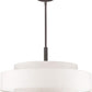 Lighting Fabric Shade 52138-92 Meridian 5 Light English Bronze Pendant