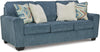 Cashton Casual 2-In-1 Sofa Sleeper with Folding Gel Memory Foam Mattress, Queen, Blue