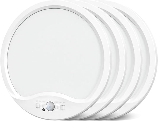 4Pack 9Inch Motion Sensor Ceiling Lights Wired,18W 1800Lm 3CCT/3 Mode/30-120S Timer, Bright White LED Flush Mount Light Fixture Motion Activated for Closet Pantry Hallways Stairwells Garage