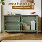 Large Sideboard Buffet Cabinet with Storage, 60" Accent Cabinet Modern Buffet Table with Adjustable Shelf, Credenza Green Storage Cabinet for Dining Room, Living Room, Kitchen, Entryway