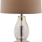 Lighting Collection Mercurio Antique Silver/ Wheat Brown Shade 29-Inch Bedroom Living Room Home Office Desk Nightstand Table Lamp Set of 2 (LED Bulbs Included)