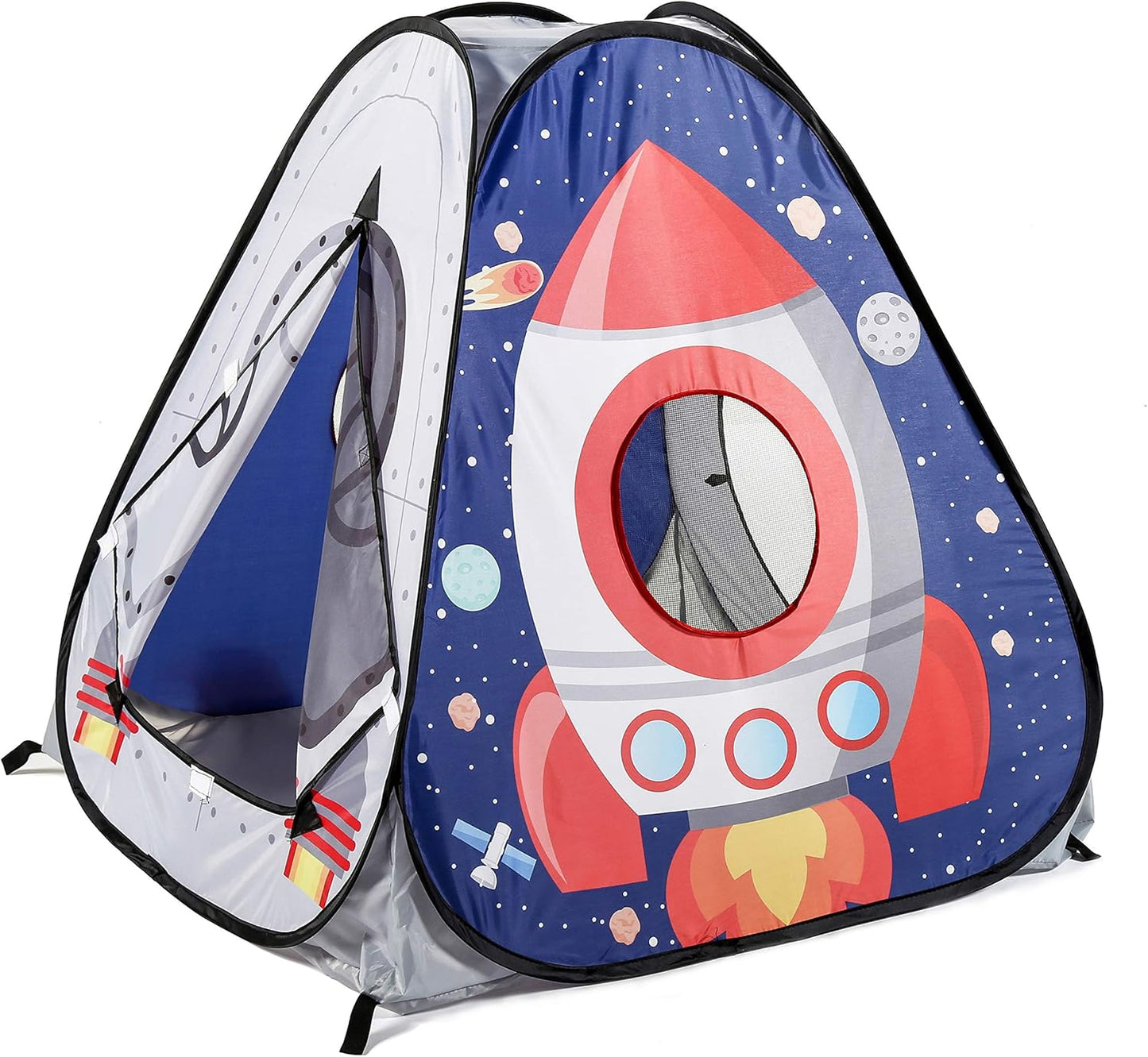 3Pc Space Astronaut Pop up Play Tents with Tunnels for Kids, Boys, Girls, Babies and Toddlers, Indoor/Outdoor Playhouse –Stem Inspired Design W/Solar System & Planet