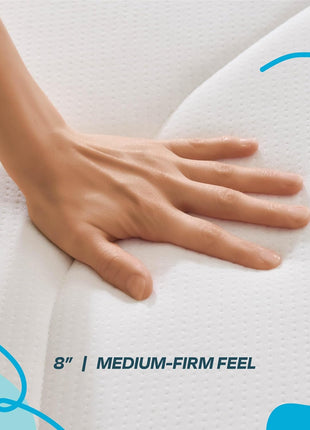 8-Inch Twin Size Medium Firm Memory Foam Hybrid Mattress - Breathable, Cooling, and Supportive Comfort for Guest or Children's Rooms