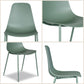 Isla Modern Kitchen Chairs Set of 4 - Plastic Dining Chair with Metal Legs - Quick Assembly Simple Cafe Chairs Plastic for Indoor or Outdoor - Pistachio Green