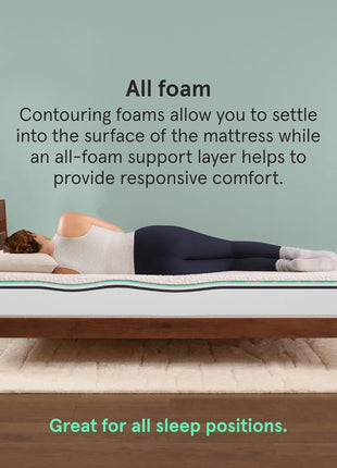 Tuft & Needle Kin 12-Inch King Adaptive Foam Mattress with Cooling Gel for Pressure Relief and Enhanced Durability - 100-Night Trial, Fiberglass-Free, CertiPUR-US Certified, 10-Year Limited Warranty