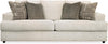 Soletren Contemporary Chenille Queen Sofa Sleeper with 4 Accent Pillows, Off-White