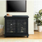 Small Spaces TV Stand 2-Door Accent Cabinet, 38" W X 32" H, Antique Black