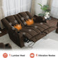 57.8" Zero Gravity Power Loveseat Sofa with Heat and Massage, Reclining Loveseat Recliner for Living Room, Fabric 6035SET (Brown)