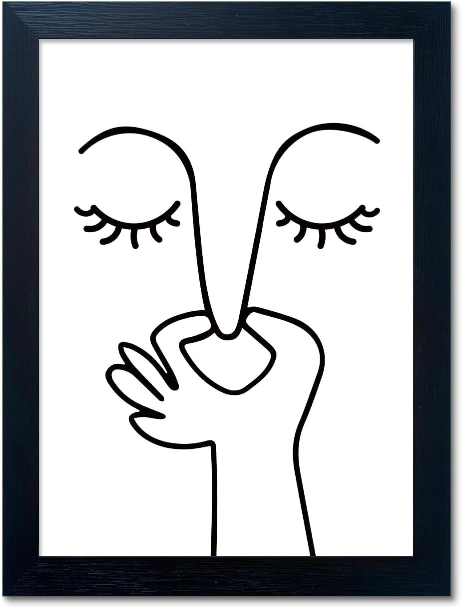 Black and White Bathroom Wall Decor Bad Smell Humorous Wall Art Funny Guest Toilet Picture Print Painting Modern Minimalistic Bathroom Sign