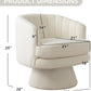 Swivel Accent Chair with Armrest, Modern 360 Degree Swivel Barrel Chair with Curve Back and Soft Cushion,Comfy round Sherpa Teddy Armchair Single Sofa for Living Room,Bedroom,Waiting Room,Beige