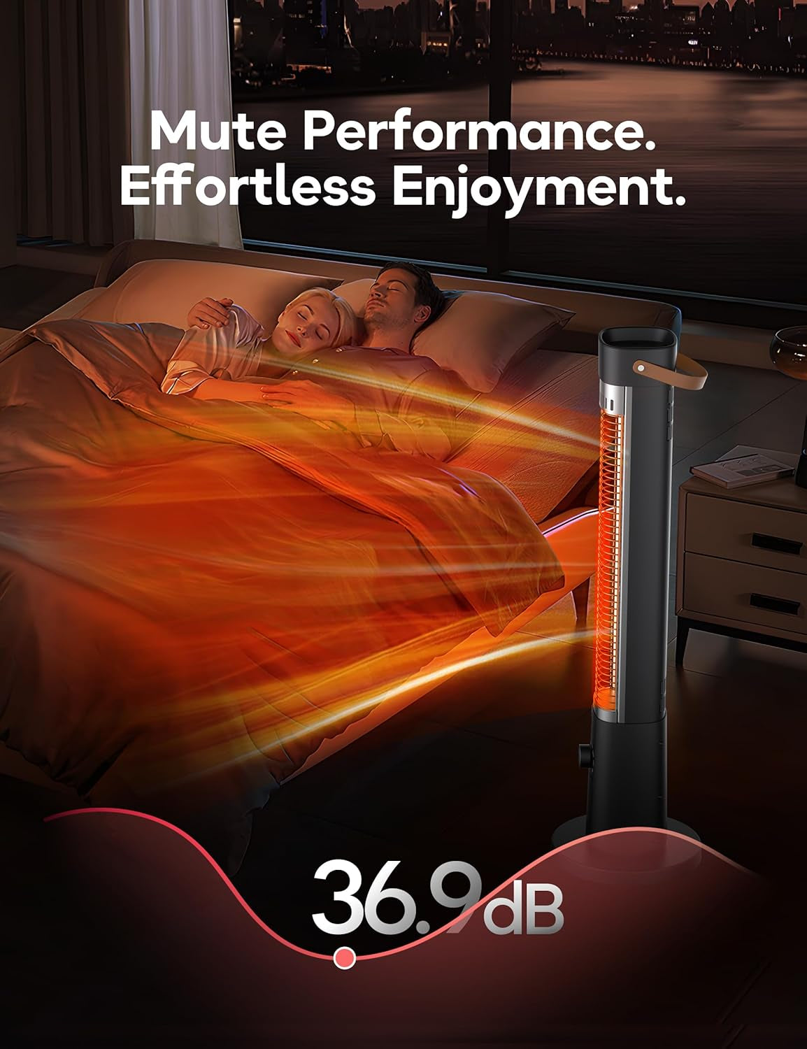 Patio Heater for Outdoor Use, Infrared Electric Outdoor Heater, 1500W Instant Heating, 60-Degree Oscillation, 9 Heat Levels, 9H Timer, Remote, for Garage, Backyard, Large Room, Indoor, 32.2”, Jet