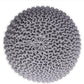 round Pouf Ottoman | Cotton Braided Foot Stool with Bean Bag Filling | Boho Foot Rest for Living Room & Bedroom | Compact & Comfortable Seating, Lightweight & Soft | Light Grey