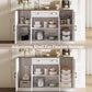 Buffet Cabinet with Storage, 55" Large Sideboard Storage Cabinet with Drawer, 4 Doors and Shelves, Modern Farmhouse Coffee Bar Table Kitchen Island Credenza for Kitchen, Entryway, Dining, Living Room