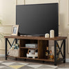 TV Stand for TV up to 55 Inches, TV Cabinet with Open Storage, TV Console Unit with Shelving for Living Room, Entertainment Room, Rustic Brown