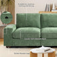 100" Modular Sofa with Seats Storage, Comfy 3-Seater Chenille Fabric Couch for Living Room, Office, Apart W/Deep Seat, USB Charging, Upholstered Couch with Removable Cover(Green)