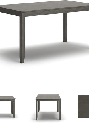 Caitbrook Rustic 7-Piece Dining Set by Signature Design by Ashley - Rectangular Table with Six X-Back Upholstered Chairs in Gray