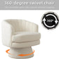 Swivel Accent Chair with Armrest, Modern 360 Degree Swivel Barrel Chair with Curve Back and Soft Cushion,Comfy round Sherpa Teddy Armchair Single Sofa for Living Room,Bedroom,Waiting Room,Beige