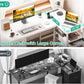 L Shaped Computer Desk with 6 Drawers & Power Outlet, 55 Inch Corner Desk with Reversible Storage Shelf & File Drawer, Home Office Desk, White