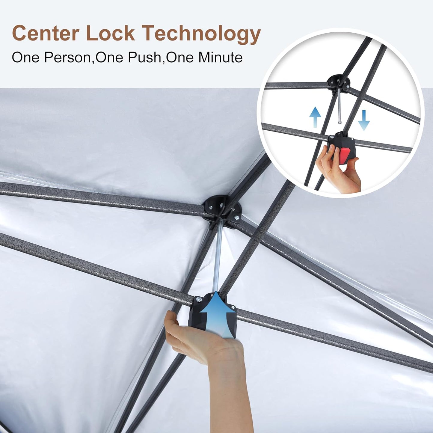 Patio Gazebo Outdoor Pop up Gazebo with Mesh Walls (13X13,Dark Gray)