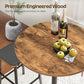 Bar Table, round Bar Table Set of 2, Counter Height Table, Pub Cocktail Table, Metal Frame, for Bistro, Dining Room, Living Room, Terrace, Rustic Brown and Black BT05L2BRY1