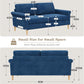 65" Blue Loveseat, Comfy Mid-Century Modern 2-Seat Sofa, No-Tool Assembly Small Couch for Living Room & Bedroom