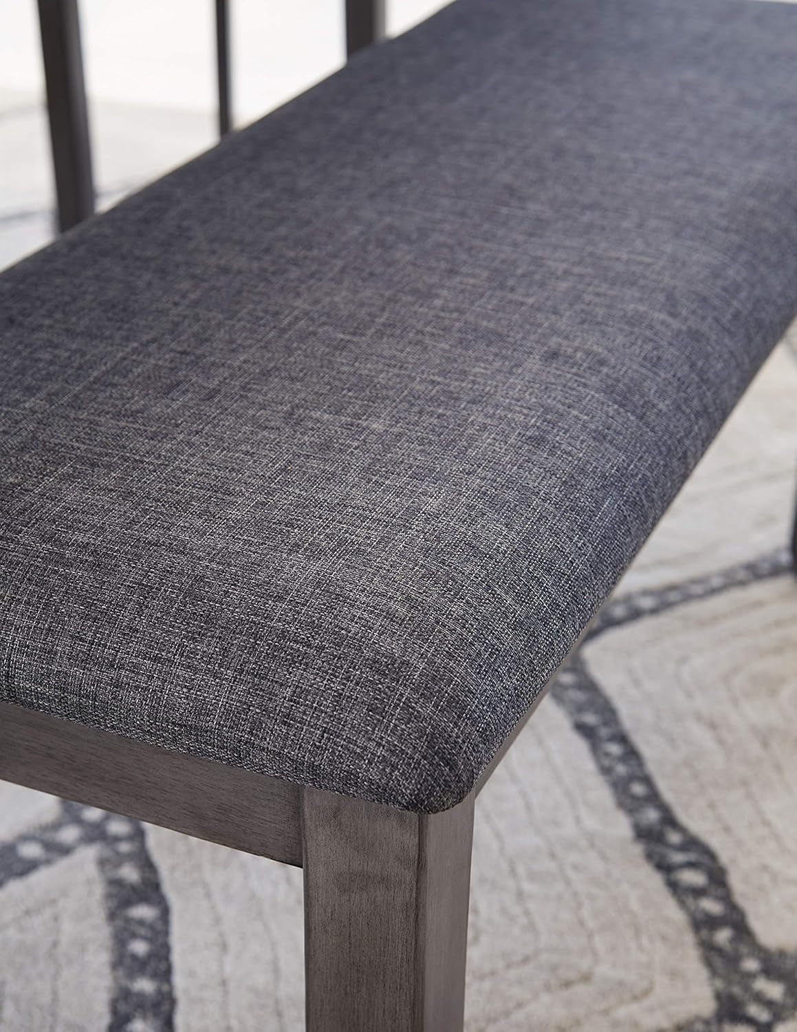 Bridson 6 Piece Dining Set, Includes Rectangular Dining Table, 4 Ladderback Chairs & Bench, Wood, 36" W X 60.13" D X 30" H, Gray