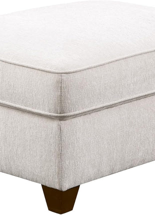 127" L-Shaped Sectional Sofa with Movable Ottoman, 6 Throw Pillows, and Integrated Features Including USB Port, Hidden Storage, and Cup Holders - Chenille Upholstered for Living Room and Apartment, Beige