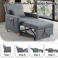 Sleeper Chair,Convertible Sleeper Sofa Chair,Pull Out Sleeper Chair with Adjustable Backrest,Multi-Functiona Lounge Chair for Living Room(Gray)