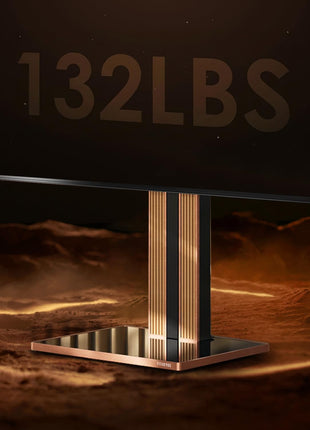 Contemporary Cantor Series TV Stand for 43 to 78 Inch TVs, Floor Mount with Cable Management, Ideal for Living Room and Bedroom, Wood Construction