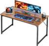 47 X 24 Inch Computer Desk with Deeper Desktop, Gaming Office Writing Work Desk for Home Office, Study, Bedroom, Work from Home, Metal Frame, Rustic Brown