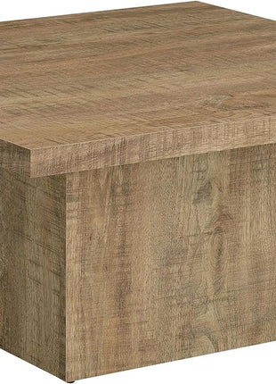 Zetta Square Cocktail Coffee Table in Rustic Farmhouse Mango Brown - Eco-Friendly Engineered Wood Laminate by Home Furnishings