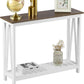 Farmhouse Console Table, Rustic Vintage Narrow Sofa Table for Entryway, Living Room, Hallway, 40 White