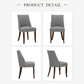 Upholstered Dining Chairs Set of 4, Mid Century Modern Kitchen Chairs with Back, Farmhouse Fabric Side Dining Room Chairs with Wood Legs for Dining Room Restaurant, Light Grey