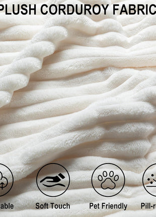 Elevate Your Living Space with Our Luxurious Boneless Modular Sectional Sofa - Memory Foam Comfort, Spacious L-Shaped Chaise, and Built-in Cup Holders in Elegant White Corduroy, No Assembly Required.