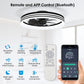 Ceiling Fans with Lights, 20'' Ceiling Fans with Lights and Remote, Low Profile Ceiling Fan with Light, 3 CCT & Dimmable, 6 Fan Speed, Remote&App Control Ceiling Fan for Bedroom, Living Room, Kitchen