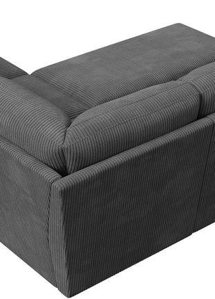Stylish Dark Grey Modular Sectional Sleeper Sofa with Pull-Out Bed and Storage - Versatile L-Shaped Couch for Living Room Aesthetics