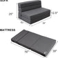 Fold Sofa Bed Couch Memory Foam with Pillow Futon Sleeper Chair Guest Bed and Fold Out Couch, Washable Cover Twin Size, Dark Gray