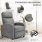 Massage Recliner Chair for Adults, Adjustable Home Theater Seating with Lumbar Support, Small Recliners for Small Spaces, Dark Grey