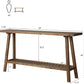 Reclaimed Solid Wood Console Table, 59" Long Farmhouse Entryway Tables, Rectangular Couch Table behind Sofa, 2 Tiers Accent Tables for Hallway, Entrance, Foyer, Living Room