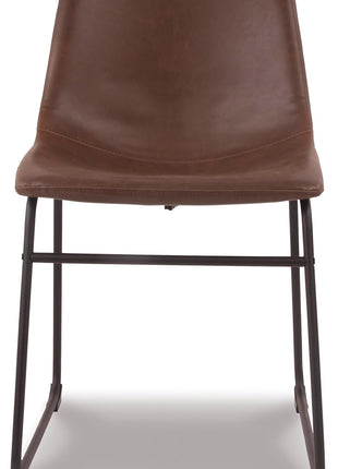 Signature Design by Ashley Centiar Mid-Century Dining Bucket Chairs, Set of 2, Black and Brown
