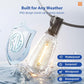100FT LED Outdoor String Lights with Remote Waterproof Patio Lights with Shatterproof ST38 Replaceable Bulbs, Dimmable outside Hanging Light Connectable for Porch, Backyard, 2200K