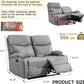 Reclining Loveseat Double Recliner Couch, Anti-Scratch RV 2 Seater Wall Hugger Recliner Chair Set for Living Room, RV, Home Theater(Loveseat, Gray)